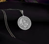 Sterling Silver Krishna Necklace:Elegant sterling silver Krishna necklace with a minimalist design, perfect for yoga and meditation enthusiasts.