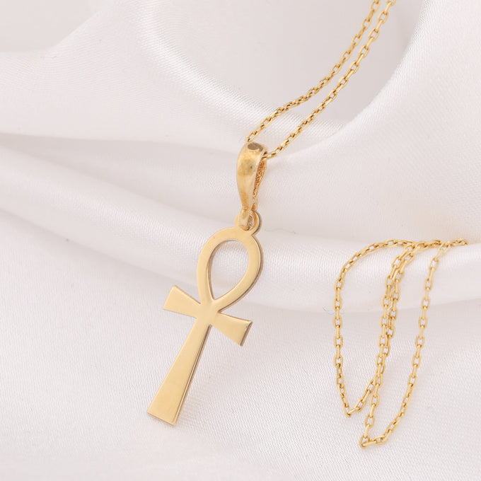 Ankh Key of Life Pendant | 14K Gold & Silver Options - Ancient Mythology Protection Talisman