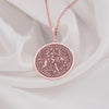 Maa Durga rose gold Pendant Necklace, durga Devi Spiritual Jewelry, Navaratri Durga Necklace