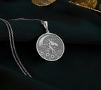 Unicorn Silver Necklace, crafted with intricate detail, symbolizes magic and wonder. This beautiful silver pendant or medallion is perfect for those who love fantasy jewelry. Custom-made to order, it makes a unique and thoughtful gift