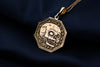 14K Solid Gold Vanitas Memento Mori Necklace, Memento Mori Vivere Gold Medallion,Silver Memento Mori Vivere Rose Gold Charm Locked Pendant