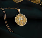 14K Solid Gold Odin Charm Necklace, Odin Silver Pendant, Rose Gold Odin Necklace, Celtic Jewelry, Wotan Medallion, Raven Talisman, Celt Gift