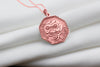 14K Solid Gold Vanitas Memento Mori Necklace, Memento Mori Vivere Gold Medallion,Silver Memento Mori Vivere Rose Gold Charm Locked Pendant