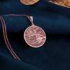 Elegant rose gold Virgo zodiac necklace, combining astrological charm with modern sophistication.