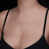 14K Solid Gold Lotus Pendant Necklace, Dainty Floral Necklace, Meditation gift necklace, flower necklace, Yoga jewelry, Bohemian pendant