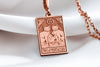 14 K Solid Two of Pentacles Tarot Card Necklace, Two of Pentacles Tarot Silver Charm Pendant, Gold Tarot Jewelry, Tarot Jewelry Gift