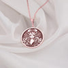 rose gold Cancer Sign Woman Necklace in Rose Gold Plated finish. Celestial zodiac necklace for astrology lovers. A delicate and meaningful gift for birthdays or special moments, perfect for Cancer sign enthusiasts. rose gold horoscope jewelry.