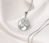 14K Solid Gold Crane Charm Necklace, Yin Yang Duality Pendant, Silver Yin Yang Crane Necklace, Rose Gold Crane Charm, Dainty Crane Necklace