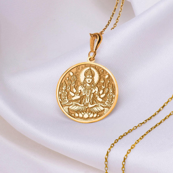 Vishnu charm pendant for men, Vishnu gold necklace, 14k gold Vishnu pendant, gold Vishnu charm necklace, gold Hindu Vishnu necklace, gold Vishnu necklace for women, Vishnu gold pendant for protection, Vishnu deity gold necklace