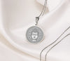 Silver Buddha round Pendant, Silver buddha Disc Pendant, Solid Silver buddha Round Necklace, Silver Buddha round Necklace, Silver Buddha Charm necklace, Buddha Face Silver necklace, Solid Silver Buddha Amulet, Buddha round