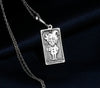 14K Solid Gold The Fool Tarot Card Necklace, Tarot Necklace,The fool pendant, Gold Tarot The Fool Pendant , Silver Tarot Necklace The Fool