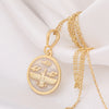 Gold Ahura Mazda Pendant Necklace,