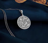Pisces zodiac pendant crafted in sterling silver, adorned with a graceful fish symbol. This one-of-a-kind charm necklace is ideal for everyday wear and a perfect gift for astrology lover