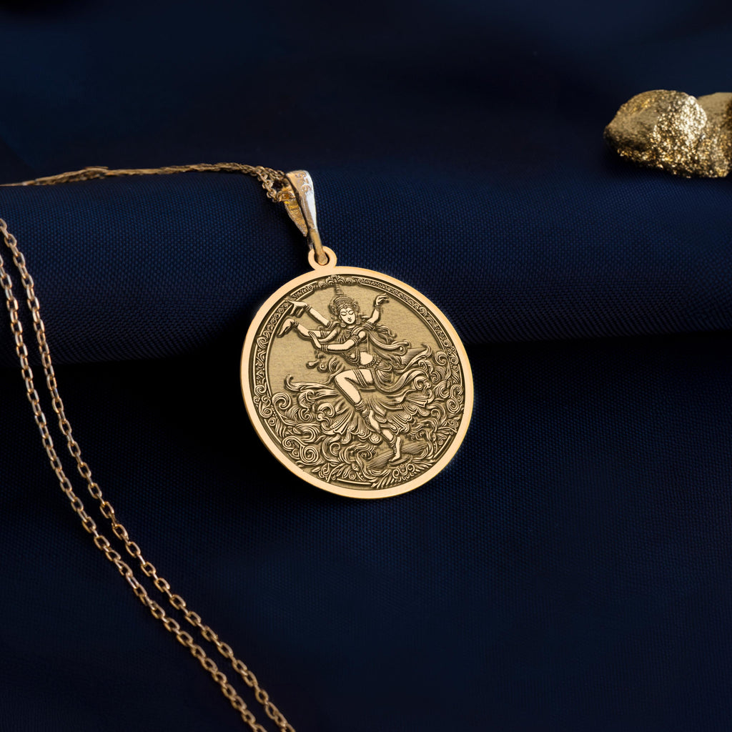 Gold Apsara Pendant , Divine Dancer Necklace for Women , Hindu Mythology Inspired Jewelry, Handmade Gold Apsara Charm, Unique Gold Apsara Necklace , Elegant Apsara Gold Pendant, Spiritual Gift for Women