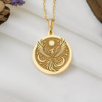 14K Solid Gold Phoenix Charm Necklace, Phoenix Silver Pendant, and Rose Gold Phoenix Necklace. This Bird Jewelry , inspired by Greek mythology, symbolizes regeneration. Crafted from premium materials, pendant and charm necklace is -care and detail.
