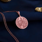 Parvati Rose Gold Charm Pendant, Rose Gold Hindu Goddess Charm, Parvati Rose Gold Plated Pendant, Spiritual Parvati Rose Gold Necklace, Goddess Parvati Rose Gold Jewelry, Rose Gold Parvati Charm Necklace