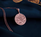 Rose Gold Leo Woman Pendant Elegant Zodiac Lion Necklace for Astrology Lovers, Personalized Leo Zodiac Charm Necklace in Rose Gold Perfect Gift for Leo Women, Rose Gold Lion Medallion Necklace for Leo Women Astrology and Horoscope Jewelry
