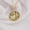 14k Gold Leo Women Zodiac Necklace featuring a lion astrology pendant. Perfect celestial jewelry for astrology lovers, Leo women, and horoscope gifts. Elegant and meaningful zodiac charm for bold personalities.