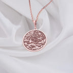 Rose Gold Leo Woman Pendant Elegant Zodiac Lion Necklace for Astrology Lovers, Personalized Leo Zodiac Charm Necklace in Rose Gold Perfect Gift for Leo Women, Rose Gold Lion Medallion Necklace for Leo Women Astrology and Horoscope Jewelry