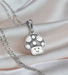 14KGold and Silver Cute Mushroom Pendant - Whimsical Toadstool Charm for Nature Lovers, Handmade Fairycore Jewelry, Nature lover gifts
