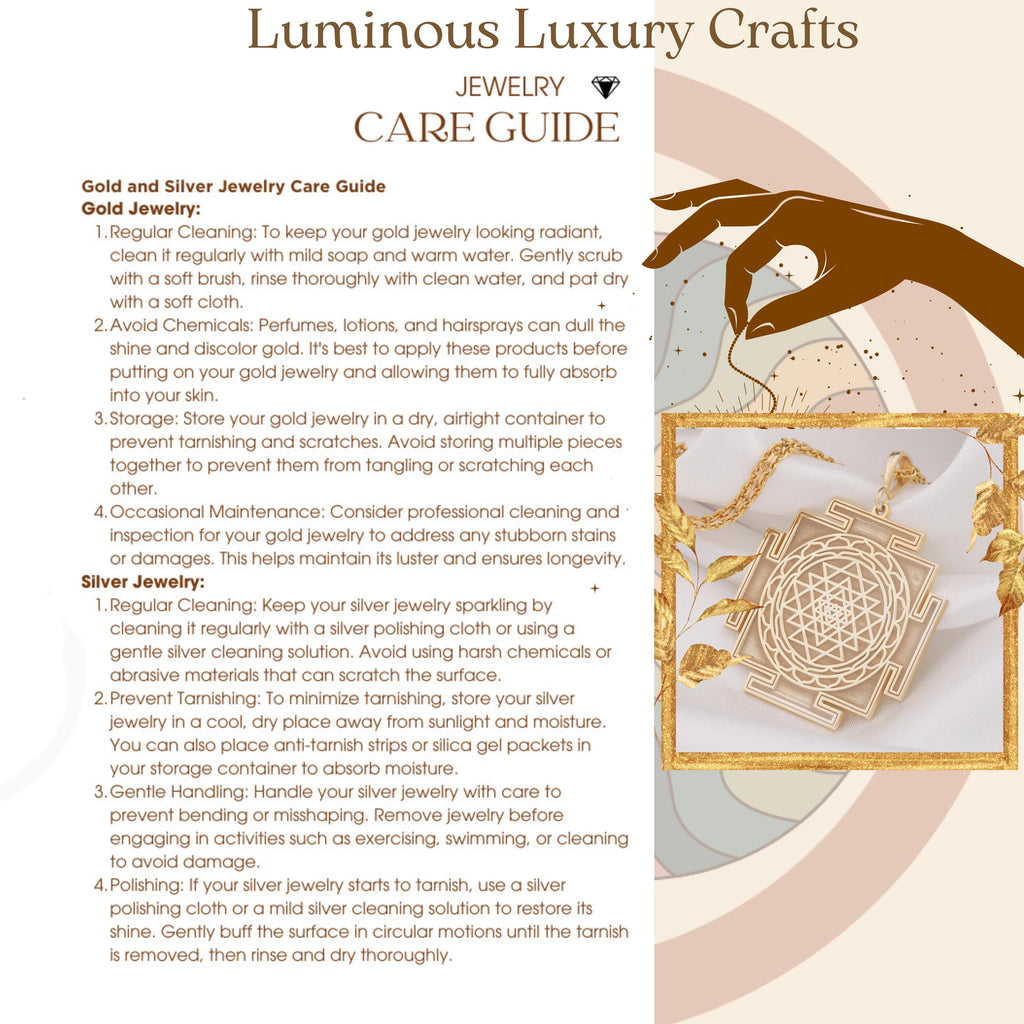 a brochure with a picture of a woman's hand holding a gold