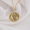 14K Solid Gold Selene Moon Goddess Pendant Necklace, Sterling Silver Celestial Deity Charm, Greek Mythology Charm, Personalized Feminen Gift