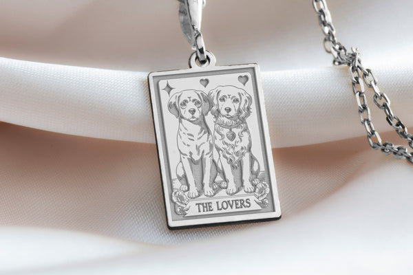 dog lover silver necklace collection with our charming two puppy necklace, a heartfelt accessory designed to celebrate the bonds we share with our furry friends. Unique and adorable, this pet charm necklace serves as the perfect gift for her or for yourself, showcasing a delightful tribute to puppy love.