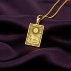 A polished 14K solid gold German Shepherd medallion. This fine pet jewelry represents the breed's loyal heart, making it a perfect GSD lover gift.