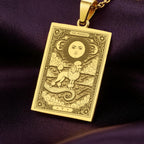 A polished 14K solid gold Poodle medallion. This fine pet jewelry represents the breed's intelligence and pride, making it a perfect Poodle lover gift.
