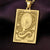 An heirloom-quality 14K solid gold Poodle tarot pendant. The art nouveau design symbolizes elegance, a precious dog mom gift.