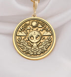 14K Solid Gold Alien Necklace with a detailed alien pendant. Space-themed jewelry for sci-fi lovers and astrology fans. Minimalist and polished, perfect for daily wear or as a unique gift for men or women.
