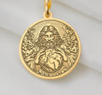 14K Solid Gold Jesus Charm Necklace, Christ Silver Pendant, Rose Gold Jesus Christ Necklace, Christian Jewelry, Holy Face Medallion, Savior