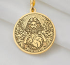 14K Solid Gold Jesus Charm Necklace, Christ Silver Pendant, Rose Gold Jesus Christ Necklace, Christian Jewelry, Holy Face Medallion, Savior