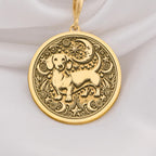 Dachshund Dog Pendant Necklace Necklaces 14K 14K Gold Plated dog surrounded by stars and crescent moon pendant necklace