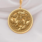 14K Solid Gold Memento Mori Charm Necklace - Minimalist, dainty, and unique pendant for everyday wear. Perfect as a layering charm or statement necklace; handcrafted for those seeking a personalized, vintage-inspired, and one-of-a-kind gold piece.