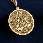 meditation Shiva gold necklace, Shiva meditation Gold pendant, Mahadeva gold pendant, Mahadeva gold necklace, Hindu god gold jewelry, Shiva medallion gold medallion, Real gold shiva charm necklace,