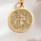 Virgo Maiden Zodiac Astrology Pendant | 14K Gold & Silver Options - Birthdate Jewelry Astrological Sign