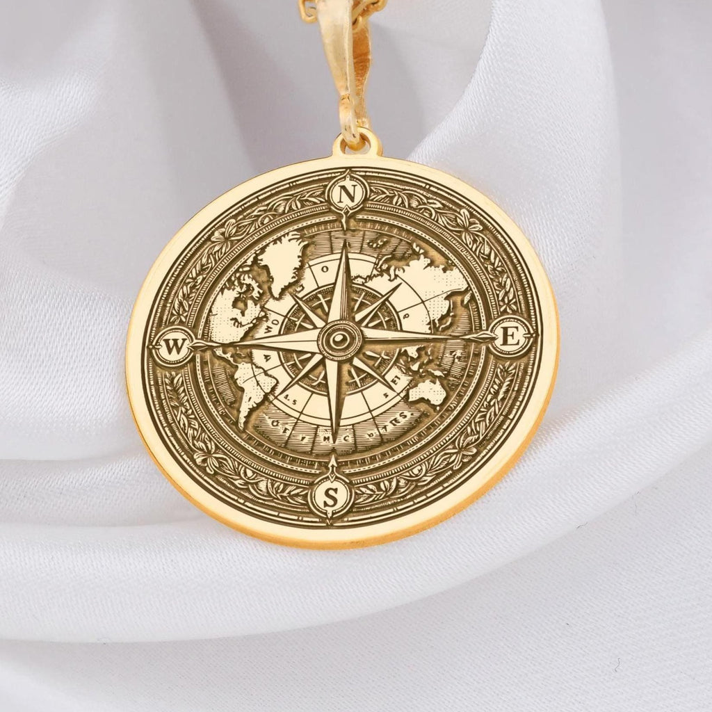 Round Compass chain, gold Compass gift, Silver Compass chain gift, Spectrum round pendant, Compass disc gold pendant , Personalized Compass gift, Compass necklace for men, Compass pendant for men, Gold Compass Charm Necklace