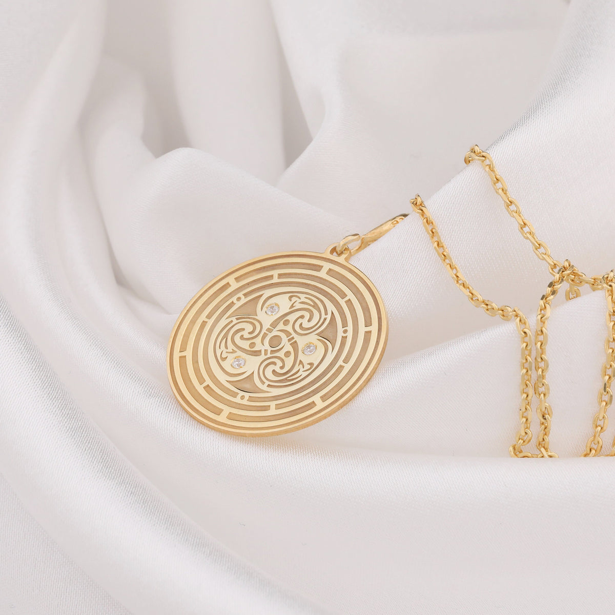 Flower of Life Sacred Geometry Pendant | 14K Gold & Silver Options - Spiritual Protection Mandala Heirloom