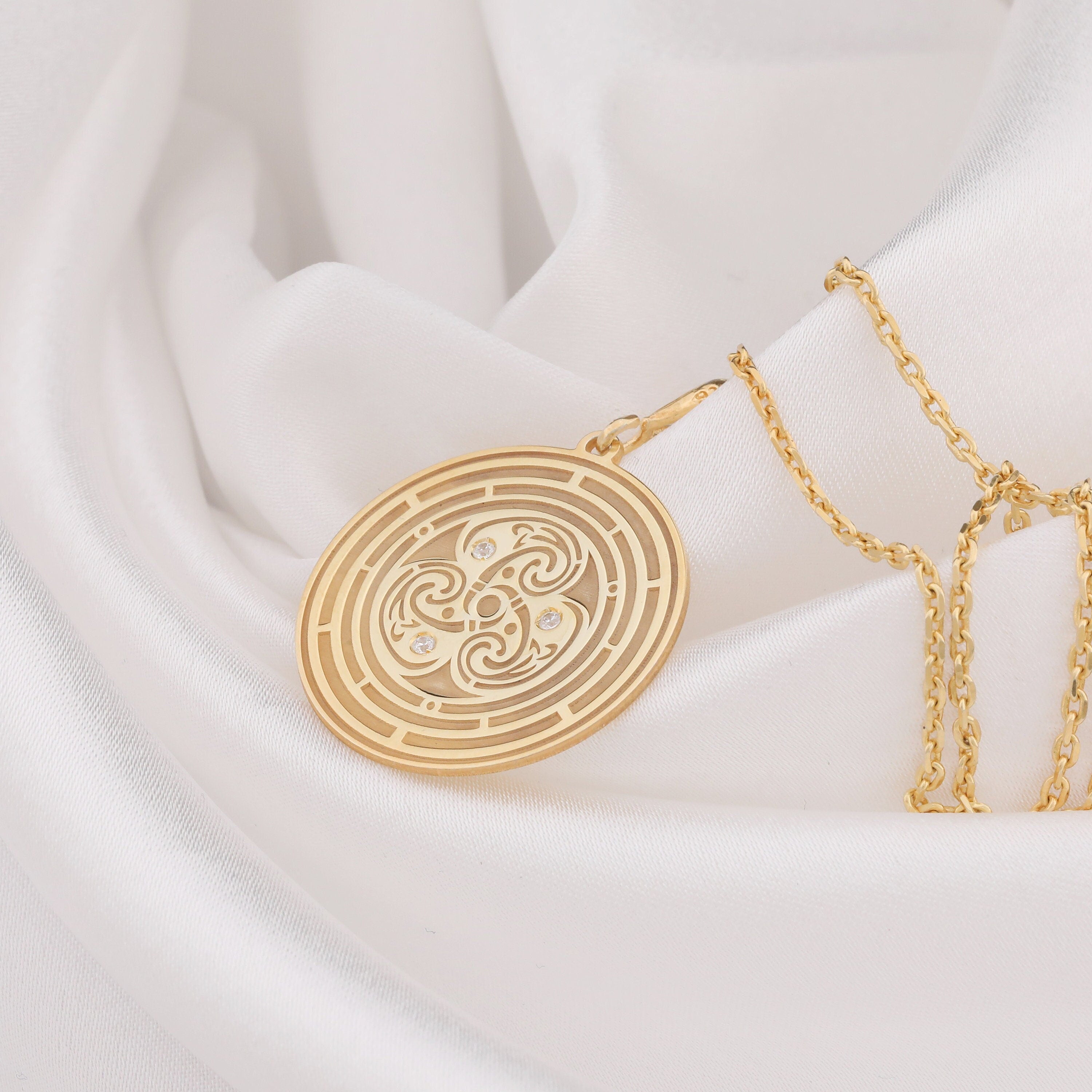 Flower of Life Sacred Geometry Pendant | 14K Gold & Silver Options - Spiritual Protection Mandala Heirloom