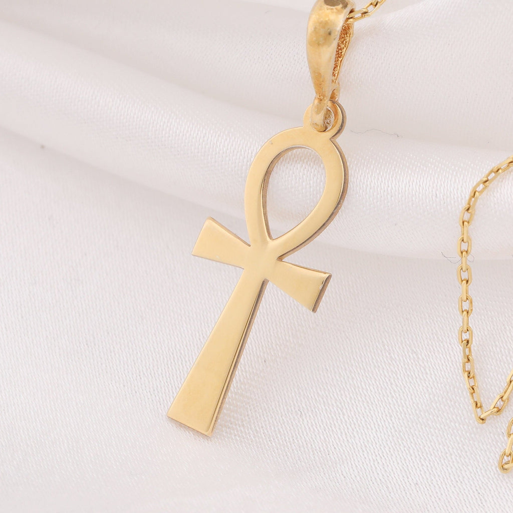 Ankh Key of Life Pendant | 14K Gold & Silver Options - Ancient Mythology Protection Talisman