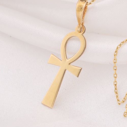 Ankh Key of Life Pendant | 14K Gold & Silver Options - Ancient Mythology Protection Talisman