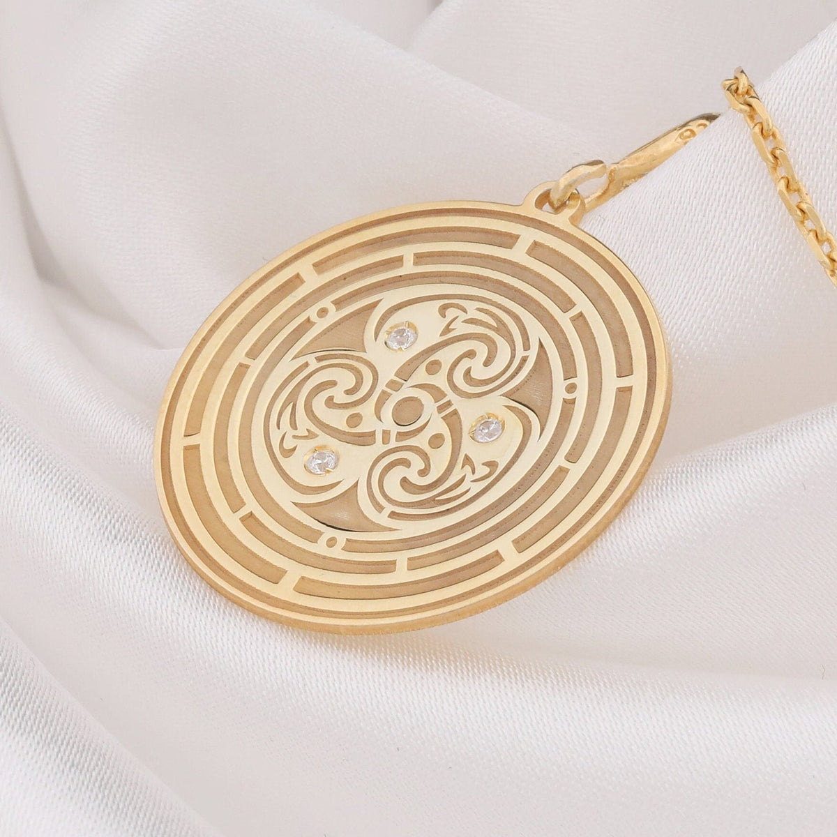 Flower of Life Sacred Geometry Pendant | 14K Gold & Silver Options - Spiritual Protection Mandala Heirloom