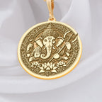 Ganesha Necklace: 14K Gold with elephant god ganapati amulet talisman spiritual amulet - View 48