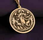Hecate Goddess Necklace: 14K Gold with hecate necklace triple moon charm talisman - View 48