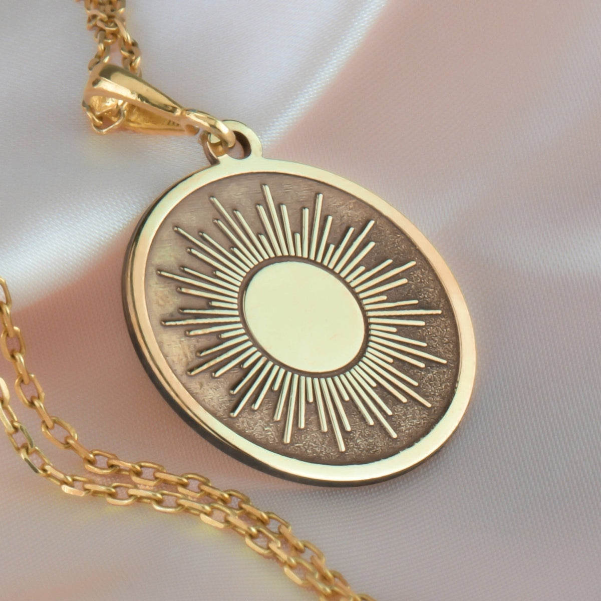 Sun Necklace: 14K Gold with sun charm necklace personalized solar talisman amulet - View 48