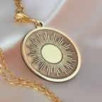 Sun Necklace: 14K Gold with sun charm necklace personalized solar talisman amulet - View 48