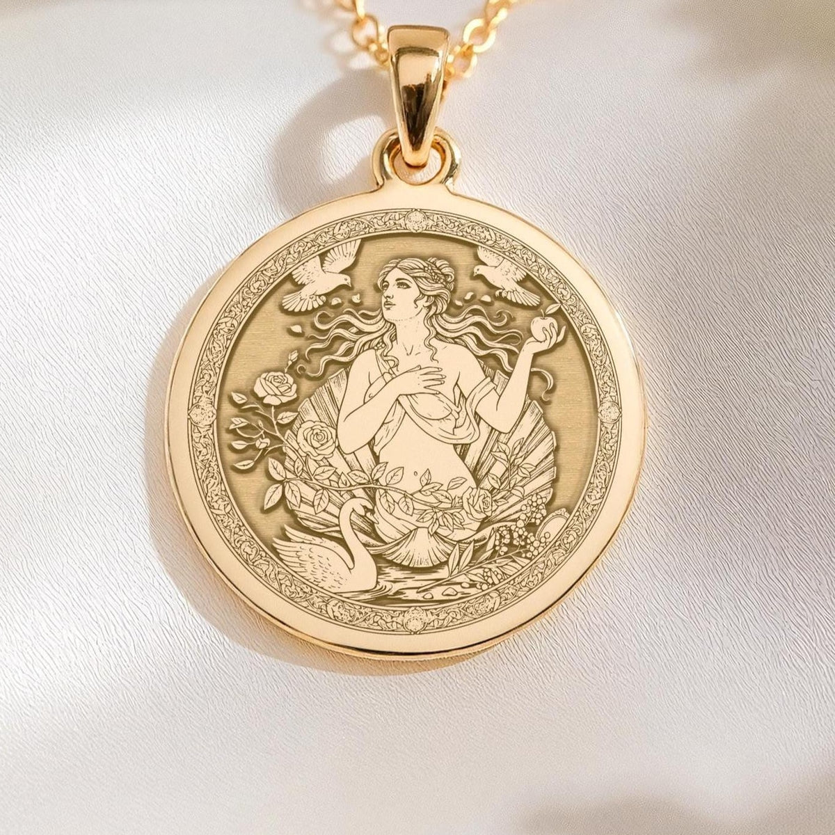 Aphrodite Necklace: 14K Gold with love goddess venus mythology talisman amulet amulet - View 48