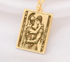 King of Hearts Necklace: 14K Gold with rainbow king gay pride gift occult arcana - View 48