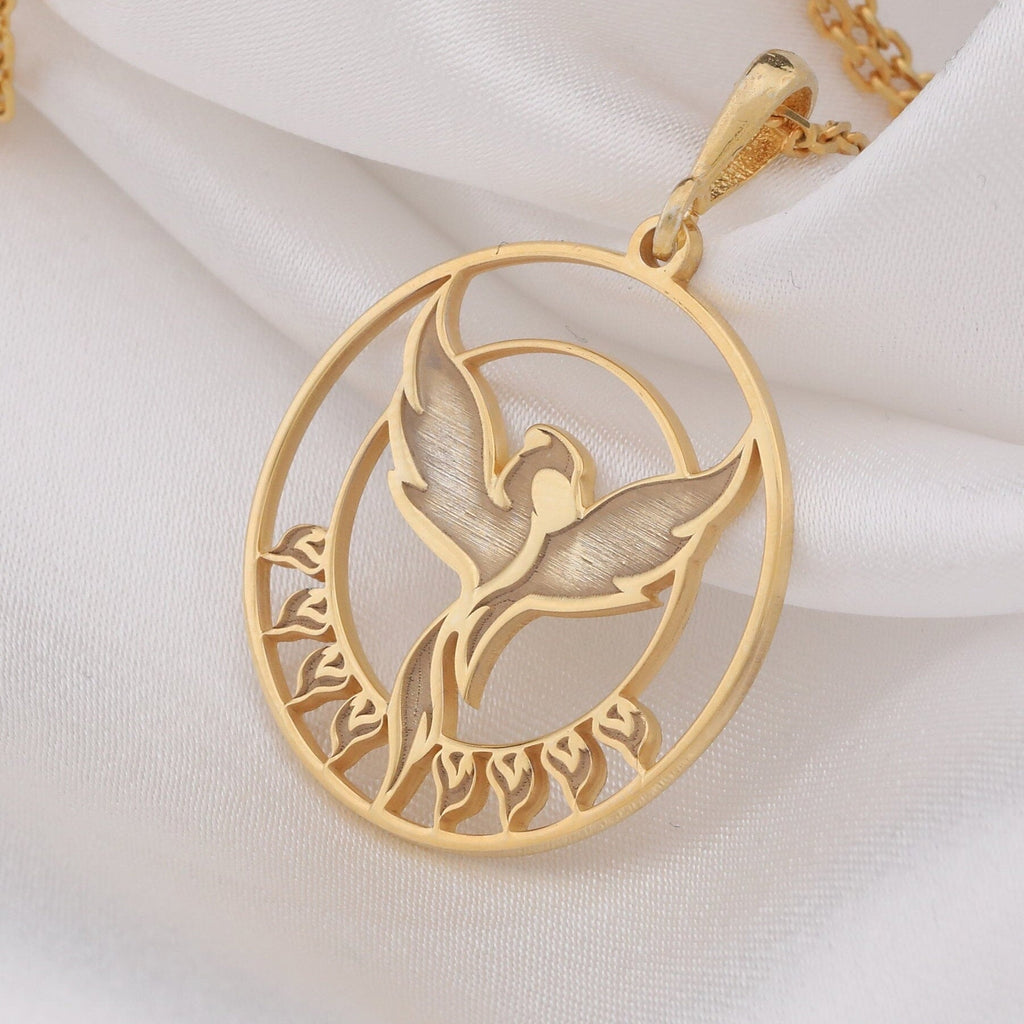 Phoenix Necklace: 14K Gold with phoenix necklace silver phoenix talisman amulet amulet - View 48